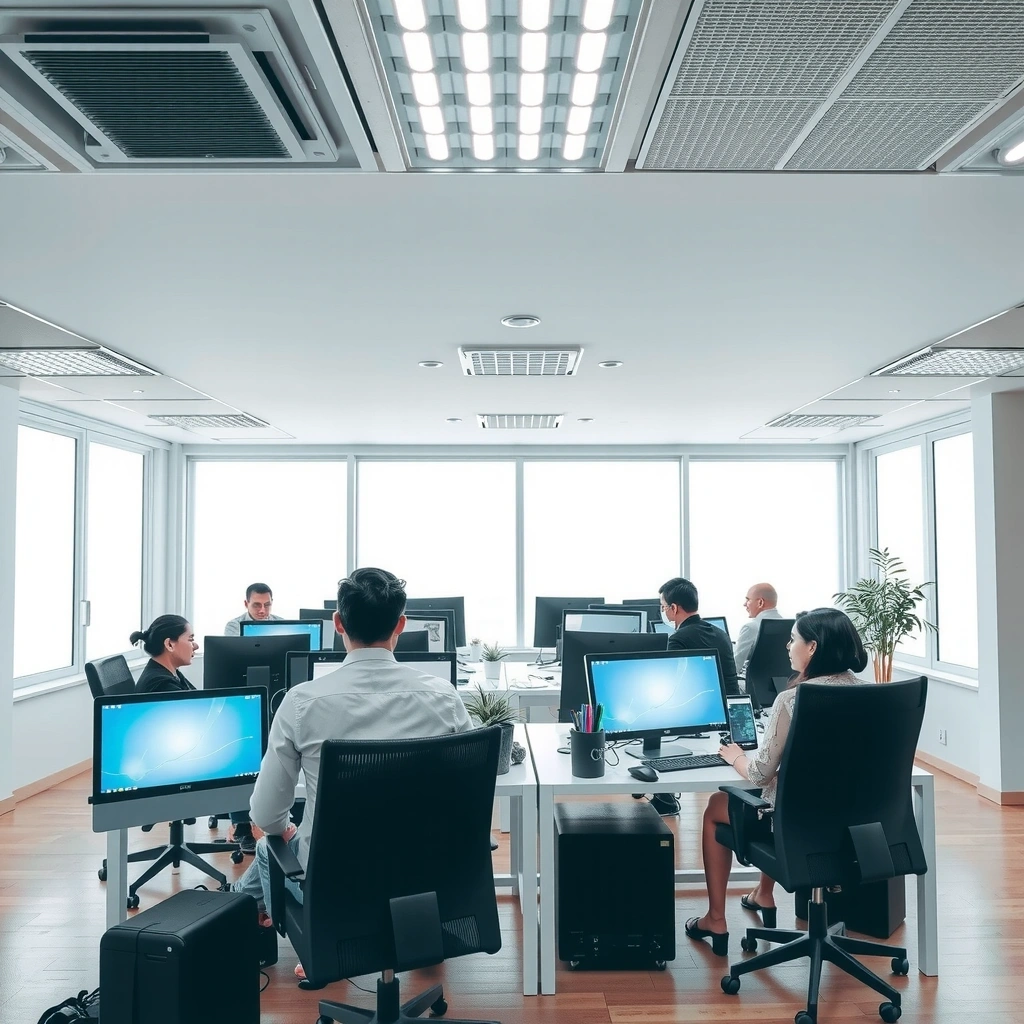 Professional newsroom background